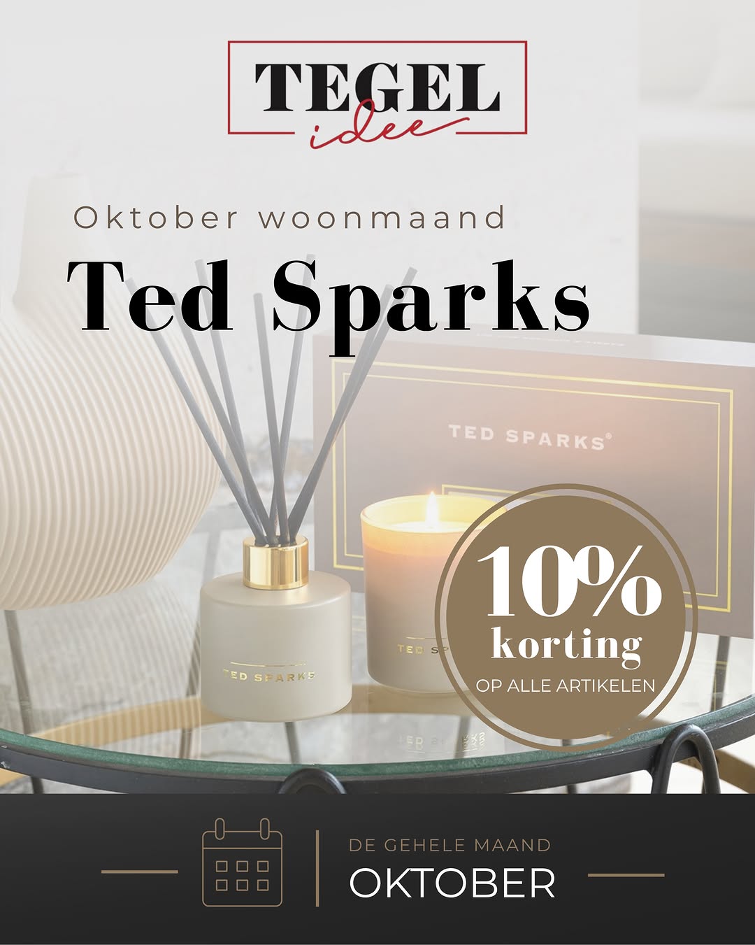 Ted Sparks geuren met geurstokjes, brandende geurkaars en cadeauverpakking bij Tegel-Idee in Oud Gastel